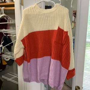 NWT Dress Up Color Block Sweater